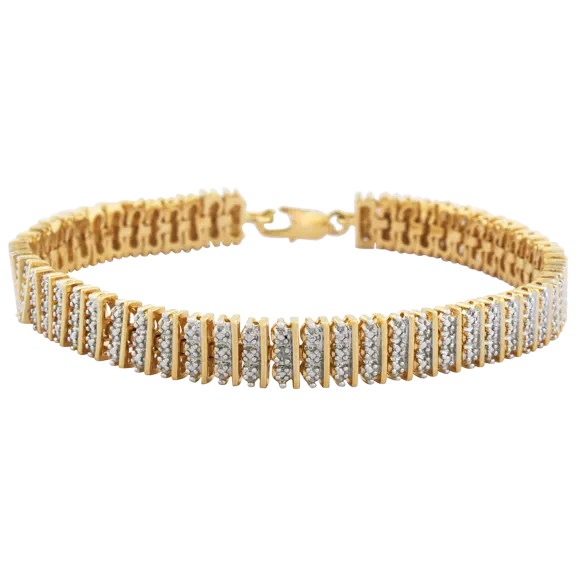 Morgan & Paige 14K Gold Rhodium Tennis Bracelet