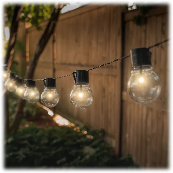 Touch Of Eco Socialite Solar Powered LED Patio Bulb String Lights