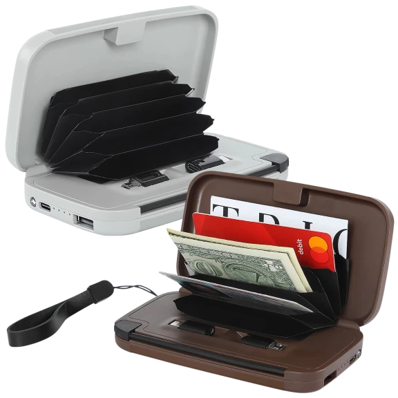 Limitless 4,000mAh Power Bank Wallet with RFID and Built-in Cables