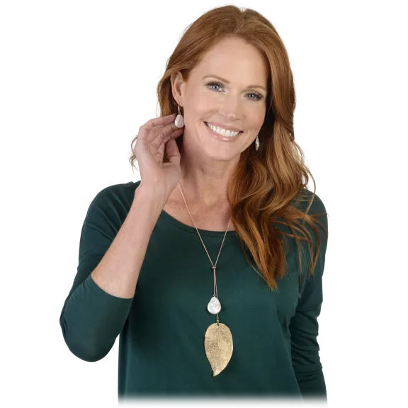 Pacific Pearls Sunshine Coast Dewdrop Pearl Necklace and Earring Set