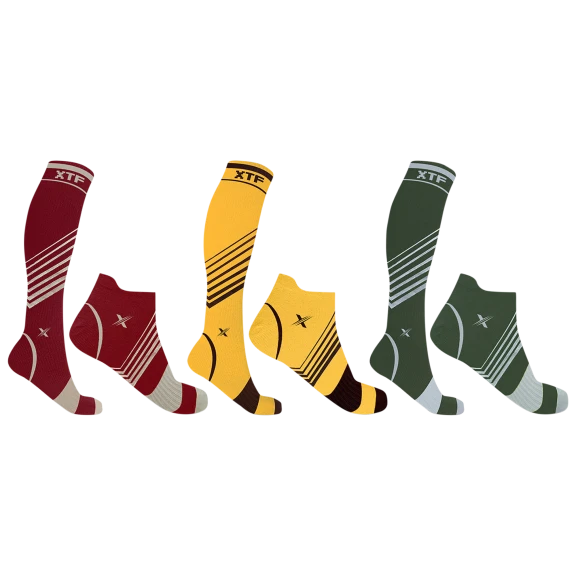 6-Pack: Extreme Fit Pain Relief Ankle & Knee-High Compression Socks