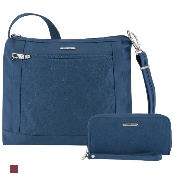 Travelon Anti-Theft Crossbody Bag + Wallet Set