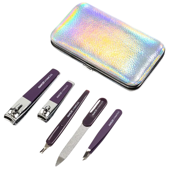 Almost Famous Manicure Kit with Holographic Travel Case