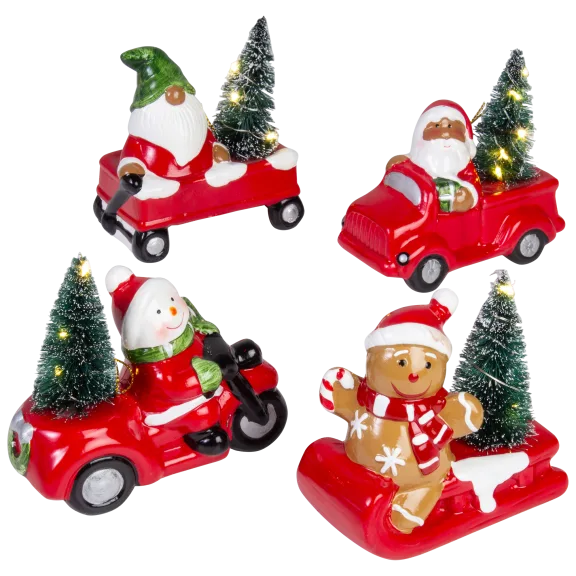 Mr. Christmas Vehicle Tree Ornaments with Gift Bags