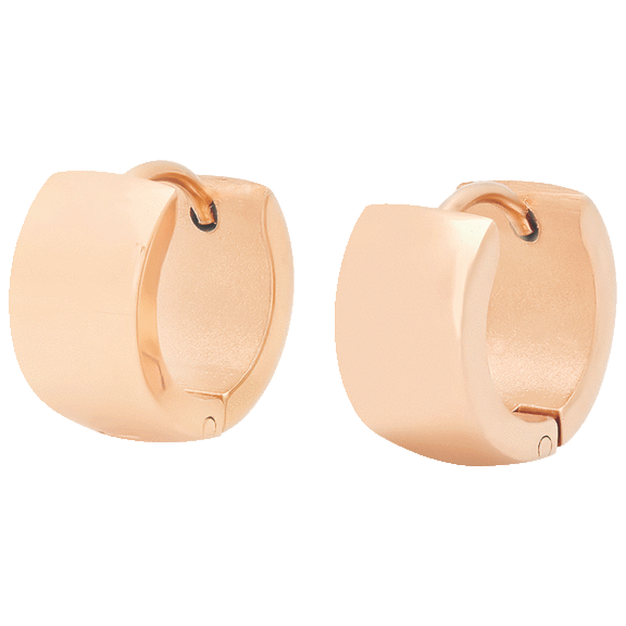 SteelTime Stainless Steel Plated Thick Huggie Earring