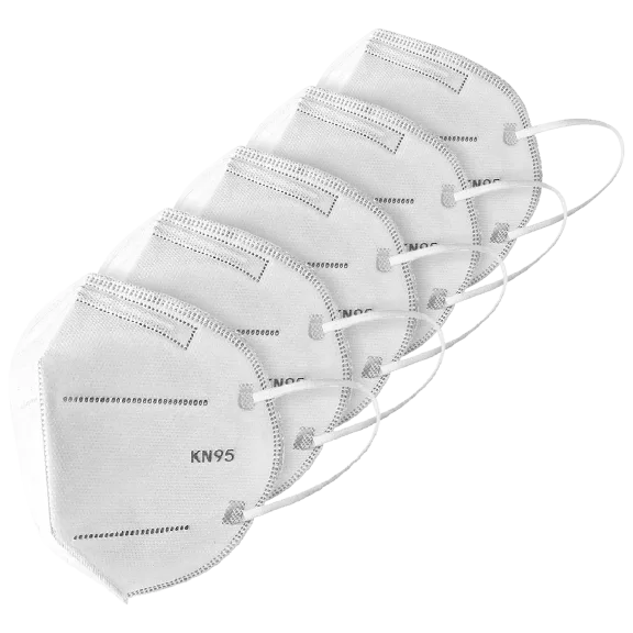 60-Pack KN95 Masks with Covered Nose Bridge