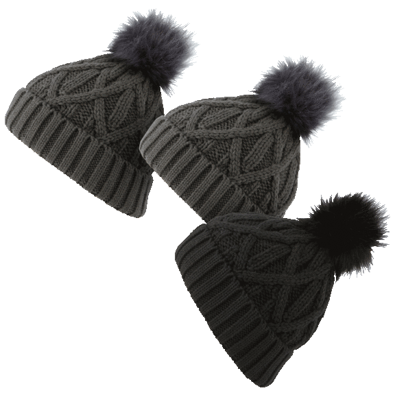 3-Pack: Acesori Premium Knit Beanies