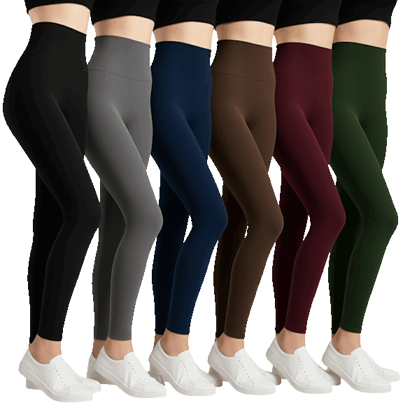6-Pack: Extreme Fit Super Soft Fleece-Lined Leggings
