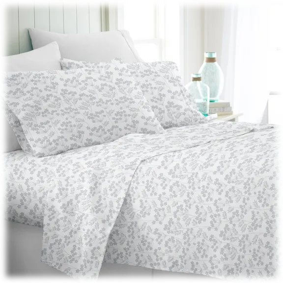 Cloth & Gable Premium 4-Piece Chantilly Lace Style Pattern Bed Sheet Set