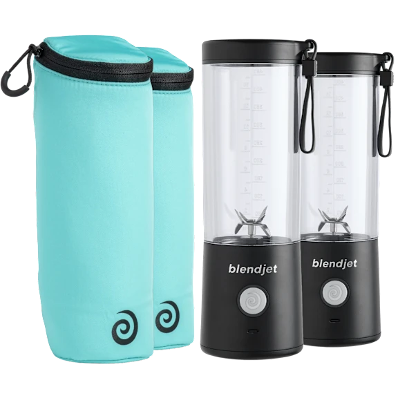 2-Pack: BlendJet 2 Portable Blenders with Insulated Sleeves
