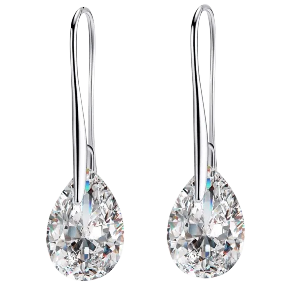 Hollywood Sensation Crystal Cut Drop Earrings