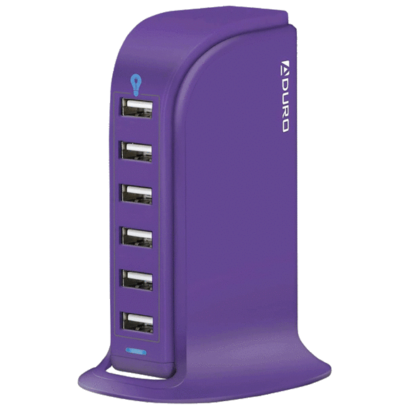 Aduro 40W 8A 6-Port USB Desktop Charging Station
