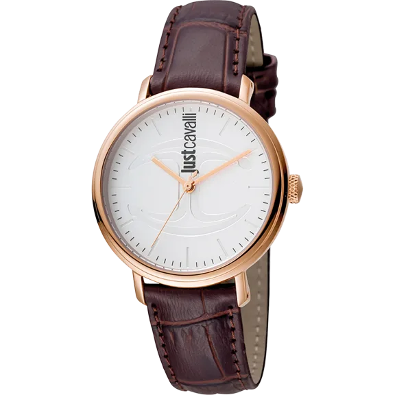 Just Cavalli Women's CFC White Dial Calfskin Leather Watch