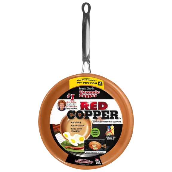 Red Copper 12" Nonstick Frying Pan As Seen on TV