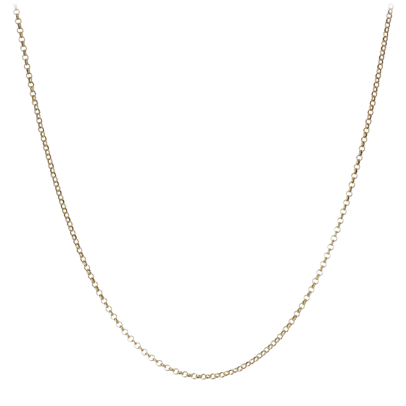 Pori Jewelers 14K Solid Gold 0.85mm Diamond Cut Rolo Link Chain Necklace