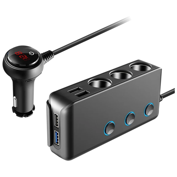 Remarkable GoodZ 3-Socket Power Splitter Mobile Device Car Charger