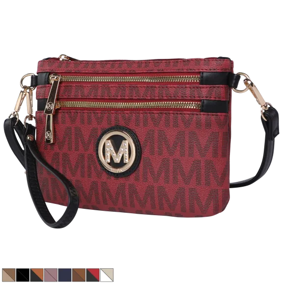 MKF Collection Geneve M Signature Crossbody & Wristlet by Mia K