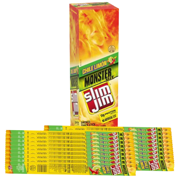 18-Pack: Monster Smoked Snack Stick (Chile Limón Seasoned, 1.94Oz Stick)