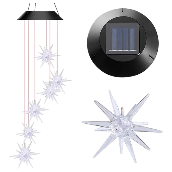 Hakol LED Color-Changing Solar Power Ball Wind Chime