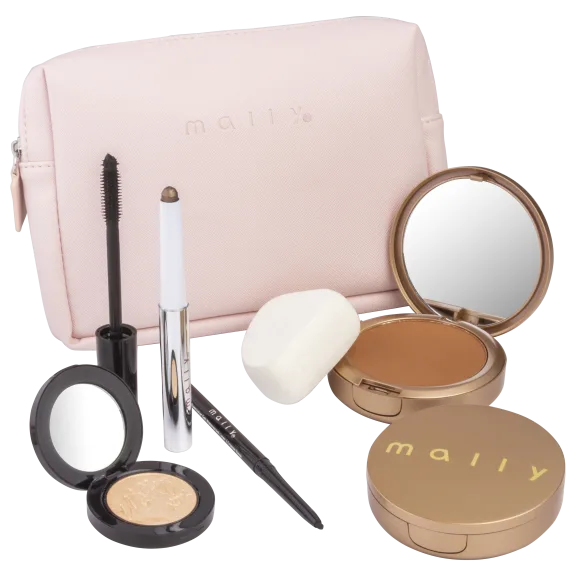 Mally Glow Collection 6-Piece Makeup Set with Bonus Cosmetic Bag