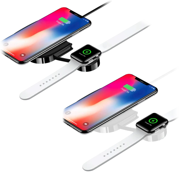 Gabba Goods Dual Wireless Charging Station for Phone and Smart Watch