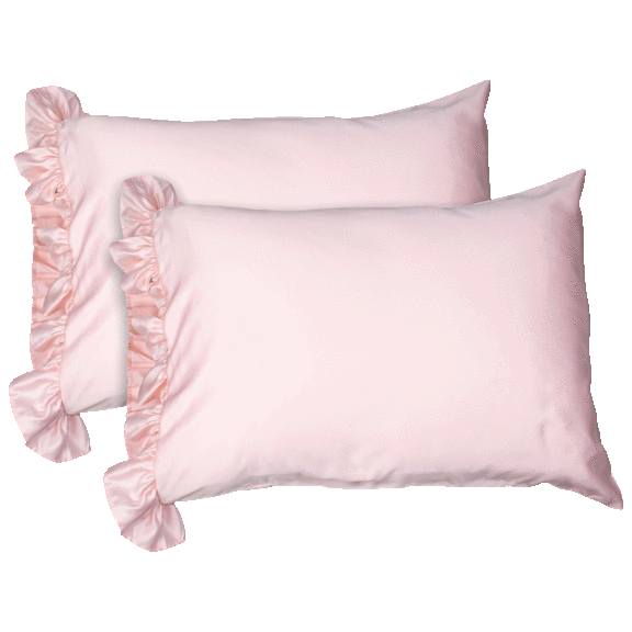 2-Pack: Bella il Fiore Silky Pillowcase with Ruffles