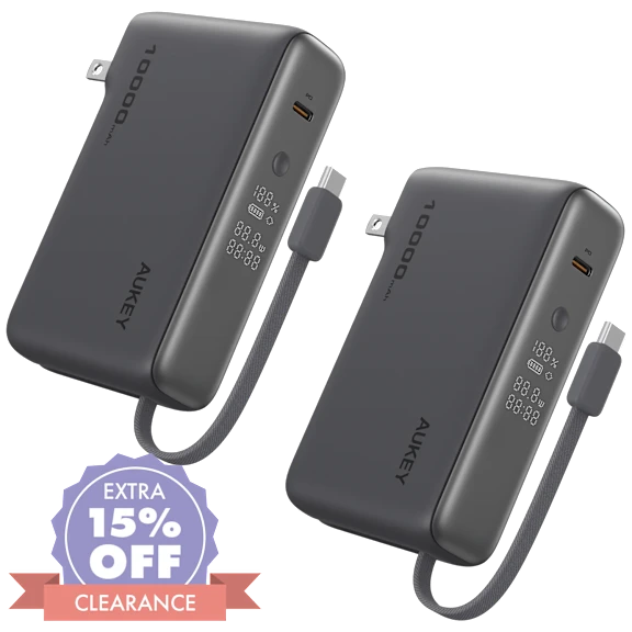 2-Pack: Aukey MixFlex Sling 30W PD 10,000mAh Power Banks