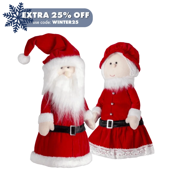 16" Velvet Figural Tree Topper