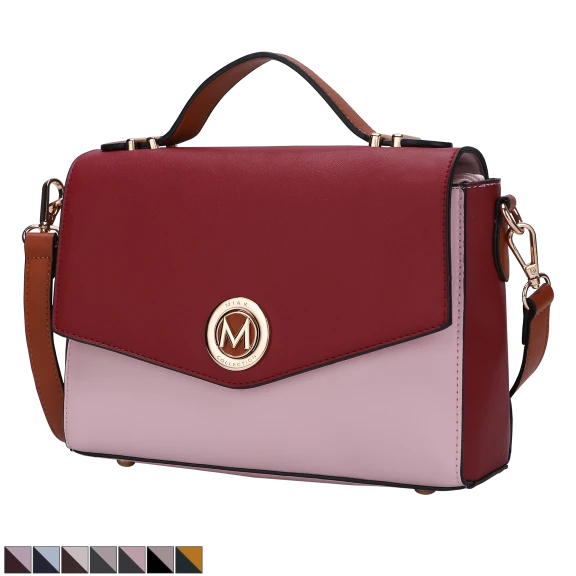MKF Collection Zayla Color Block Vegan Leather Shoulder Bag By Mia K