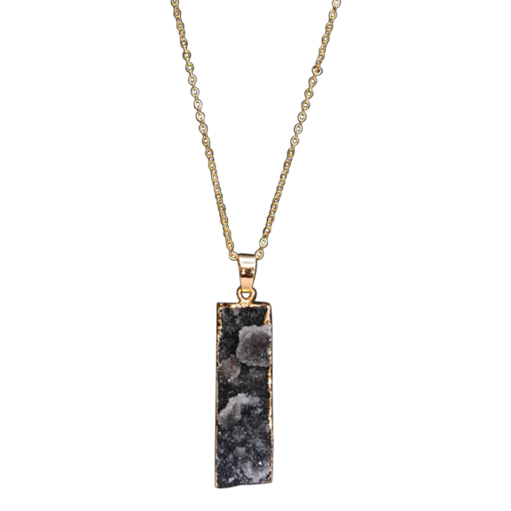 Hollywood Sensation Druzy Bar Necklace