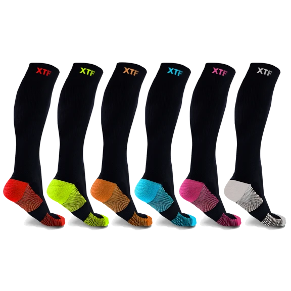 6-Pack: XTF Copper-Infused Compression Socks