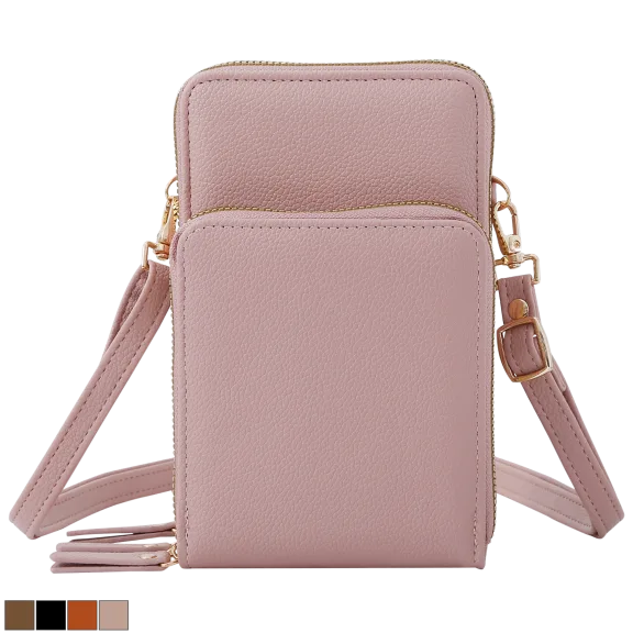 Malibu Skye Breanna Triple Zip Triple Compartment Crossbody Bag