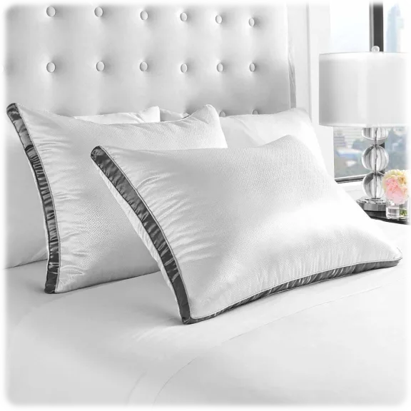 2-Pack: Restorology Genius Pillow Cooling Gel Fiber Pillow with Sateen Gusset