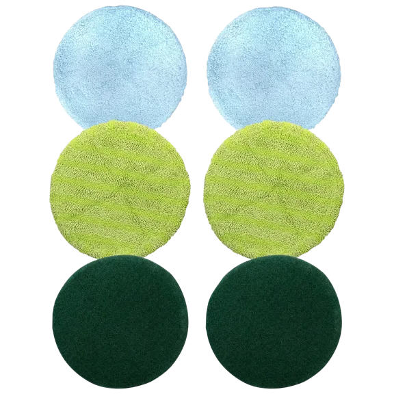 ASOTV Floor Police 6-Piece Reusable Replacement Mop Heads Set