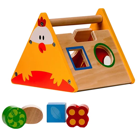 BooKid Shape Sorter Wooden Toys - 8 Piece Set