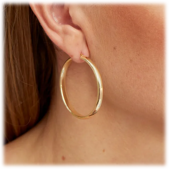 Savvy Cie Italian Made Hoop Earrings