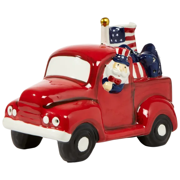 Mr. Liberty Uncle Sam Red Ceramic Truck with 4-Hour Timer