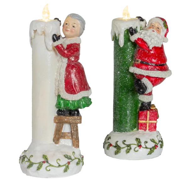 Valerie Parr Hill Holiday Character With Illuminated Candle