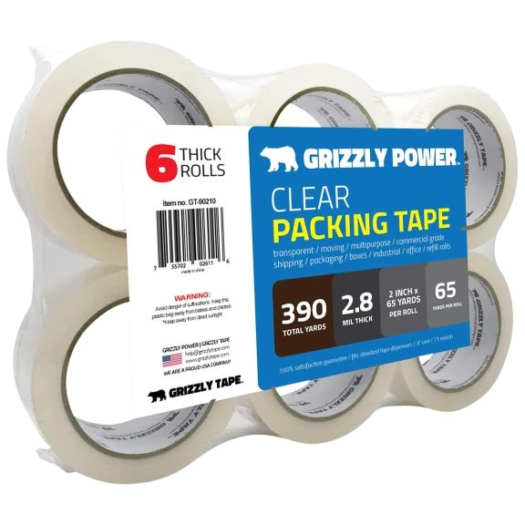 6-Pack: Maxpro Clear Packing Tape Refill Rolls