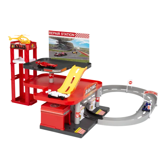 Super Toys 29-Piece Speedway Racing and Stop Station