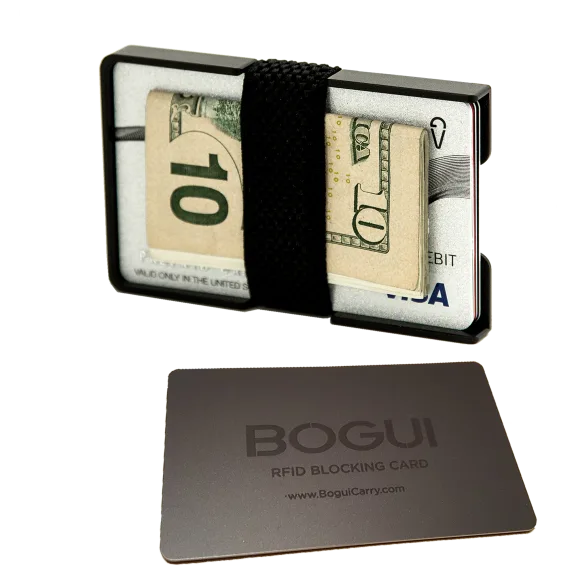BOGUI Slip Premium Aluminum Wallet with RFID Blocking Card