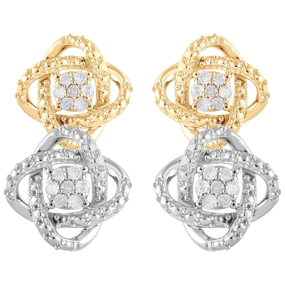 Diamond Muse 1/10 Carat TW Diamond Love Knot Fashion Earrings