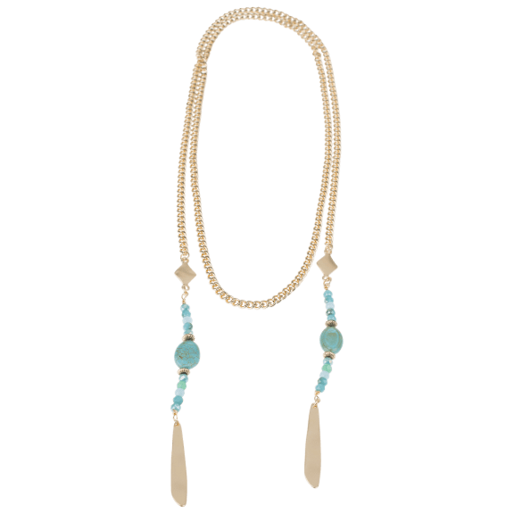 Turquoise Lariat Necklace