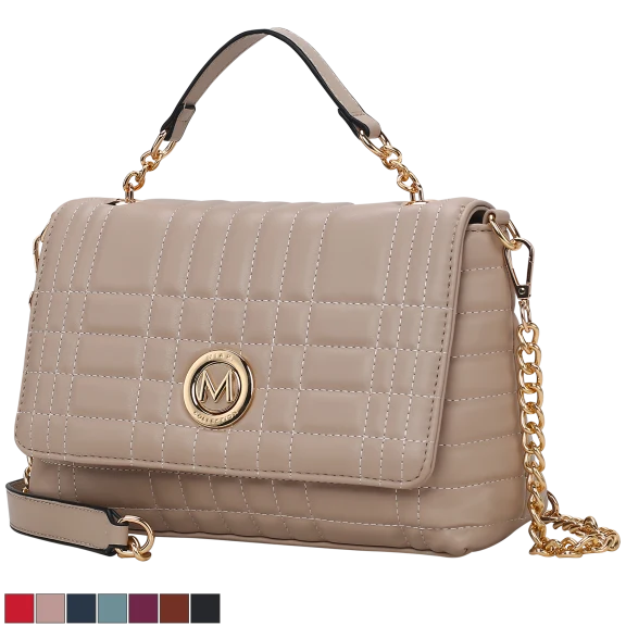 MKF Collection Lola Quilted Vegan Leather Shoulder Bag by Mia K