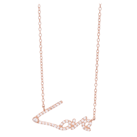 Olivia Soho Sterling Silver Gold Plated Love Necklace