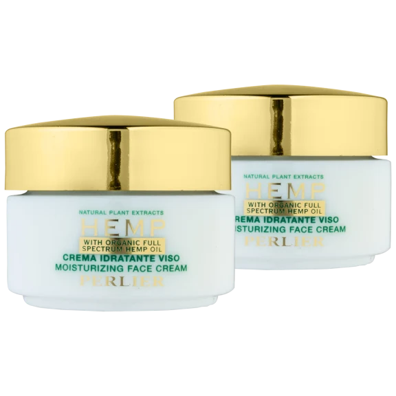 2-Pack: Perlier Moisturizing Face Cream with Hemp Oil