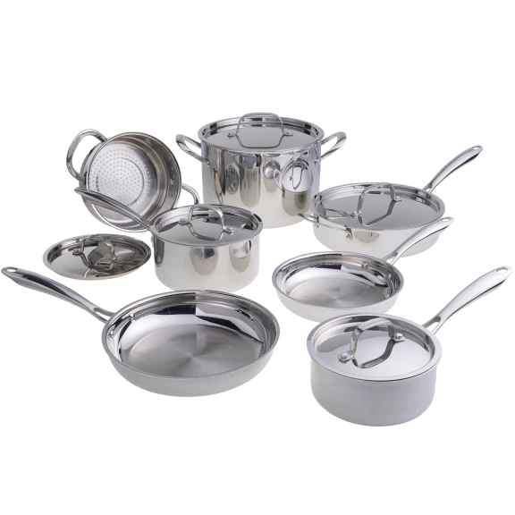 Cuisinart 12-Piece Tri-Ply Stainless Steel Cookware Set