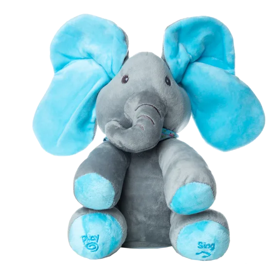 Super Toys Sing & Play Interactive Peek-A-Boo Elephant Plush Toy
