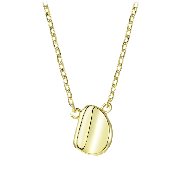 Stella Valentino 14K Gold Modern Geometric Medallion Pendant Necklace