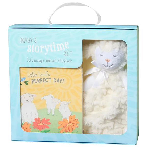 C.R. Gibson Little Lamb's Perfect Day Book & Stuffed Lamb Gift